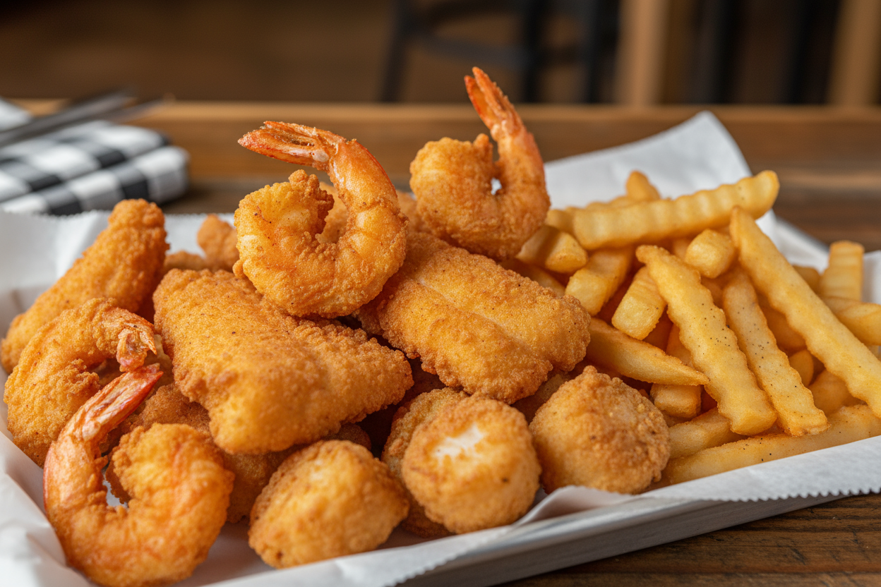 can you make a fried seafood basket with no sauce